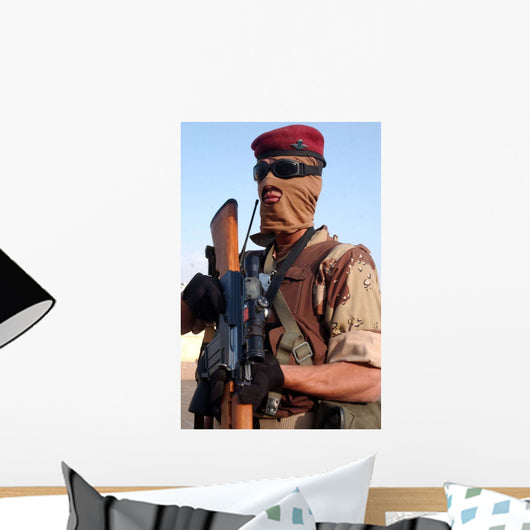 Armed Iraqi Army Guard Wall Decal Design 2