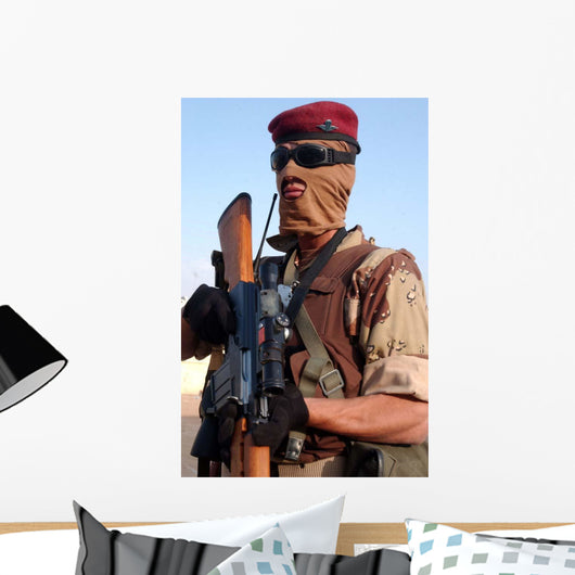 Armed Iraqi Army Guard Wall Decal Design 2