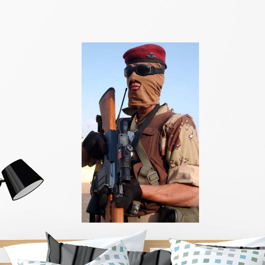 Armed Iraqi Army Guard Wall Decal Design 2