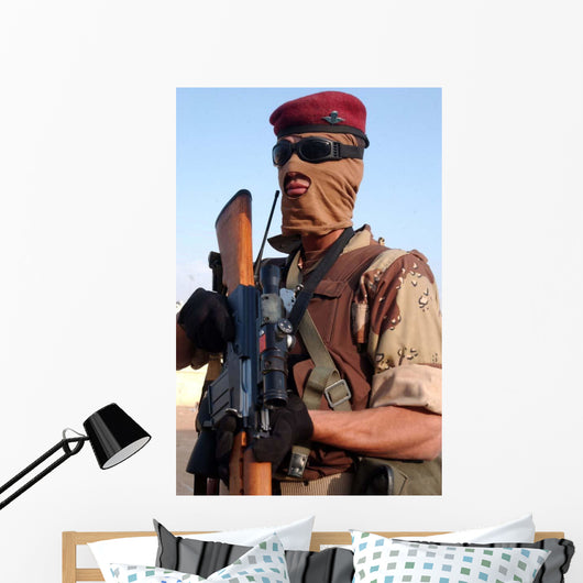 Armed Iraqi Army Guard Wall Decal Design 2