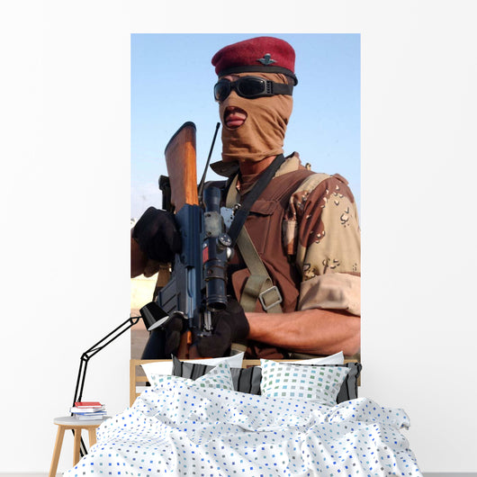 Armed Iraqi Army Guard Wall Decal Design 2