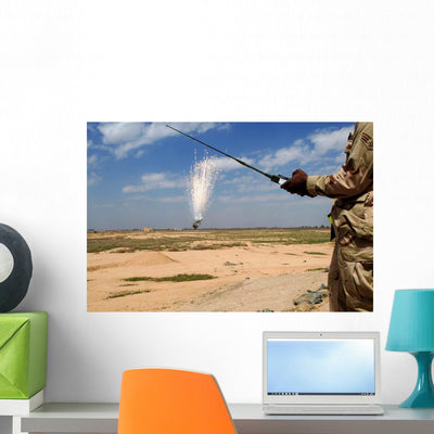 Airmen Conduct Controlled Detonation Wall Decal shown on a wall