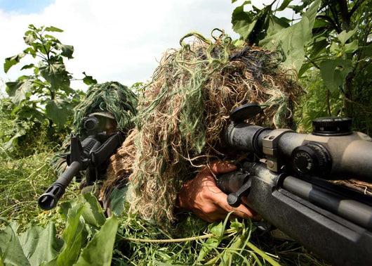 Soldiers Dressed Ghillie Suits Wall Decal