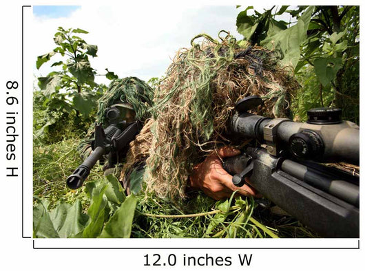 Soldiers Dressed Ghillie Suits Wall Decal