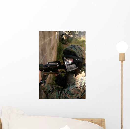 Marine Provides Security Wall Decal