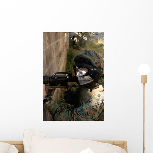 Marine Provides Security Wall Decal