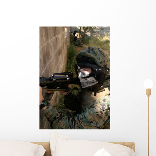 Marine Provides Security Wall Decal