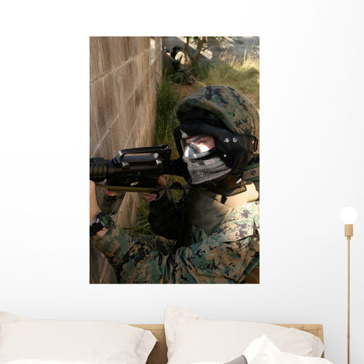 Marine Provides Security Wall Decal