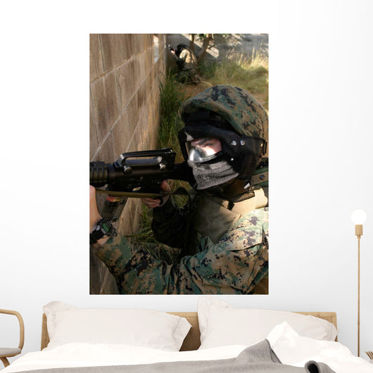 Marine Provides Security Wall Decal