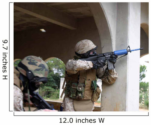 Marine Shoots Enemy Sniper Wall Decal