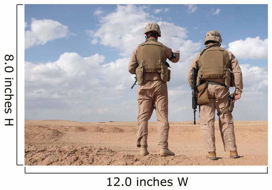 Marines Scan Horizon for Wall Decal