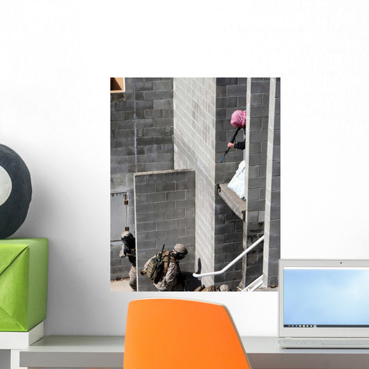 Marine and Role-playing Enemy Wall Decal