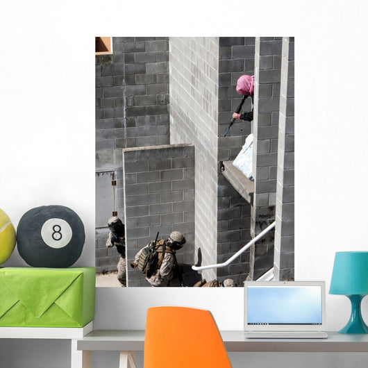 Marine and Role-playing Enemy Wall Decal