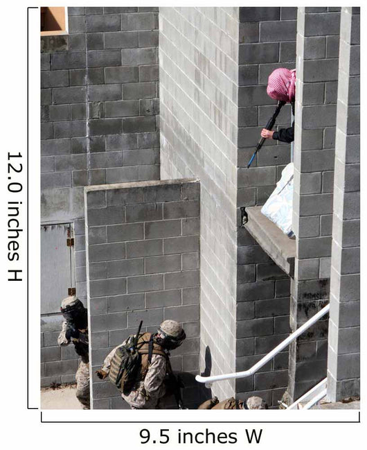 Marine and Role-playing Enemy Wall Decal