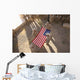 Marines Fold American Flag Wall Decal Design 1