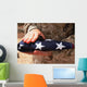Soldier Holds United States Wall Decal