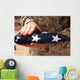 Soldier Holds United States Wall Decal