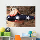 Soldier Holds United States Wall Decal
