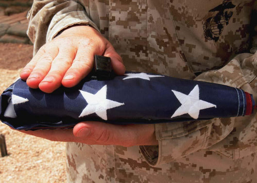 Soldier Holds United States Wall Decal