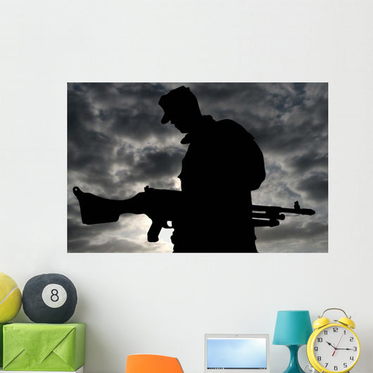 Marine Attaches M-240g Medium Wall Decal