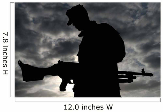 Marine Attaches M-240g Medium Wall Decal