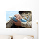Close-up Soldier Cradling Munition Wall Decal