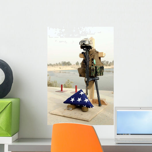 Fallen Soldiers Gear Display Wall Decal