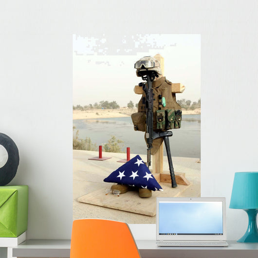 Fallen Soldiers Gear Display Wall Decal
