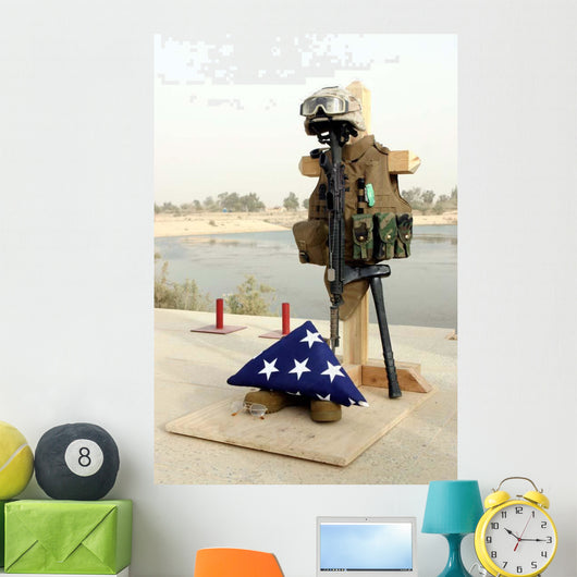 Fallen Soldiers Gear Display Wall Decal