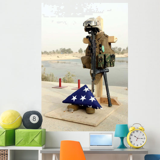 Fallen Soldiers Gear Display Wall Decal