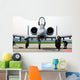 Maintainers Place Chocks under Wall Decal