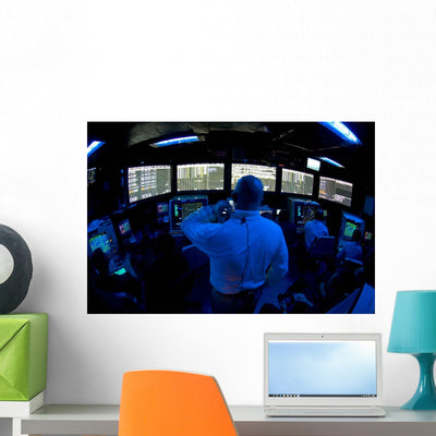 Air Traffic Controller Watches Wall Decal shown on a wall