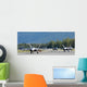 Six F-22 Raptors Taxi Wall Decal