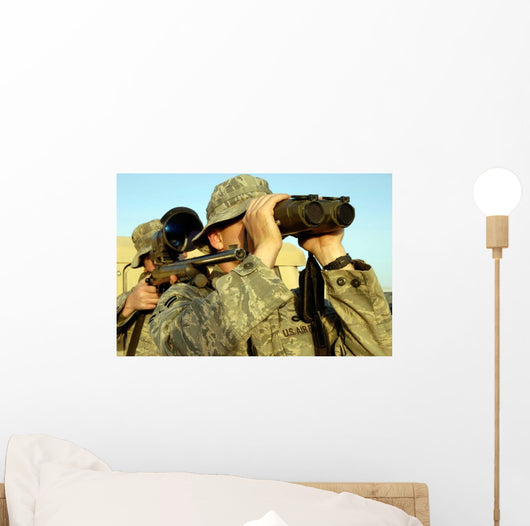 Soldiers Demonstrate Buddy Sniper Wall Decal