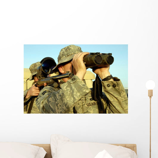 Soldiers Demonstrate Buddy Sniper Wall Decal