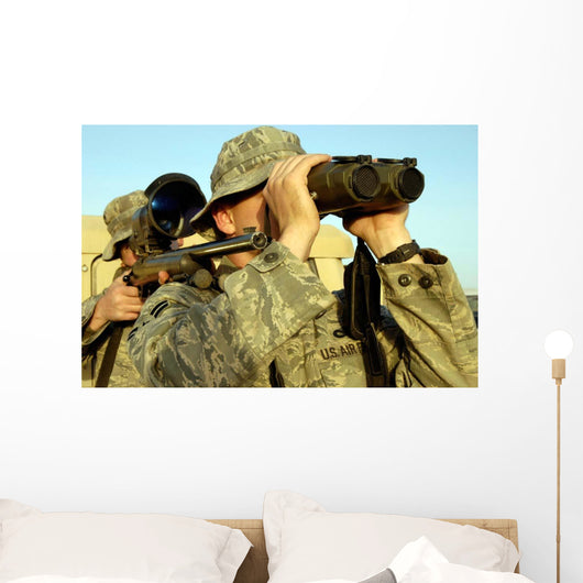 Soldiers Demonstrate Buddy Sniper Wall Decal
