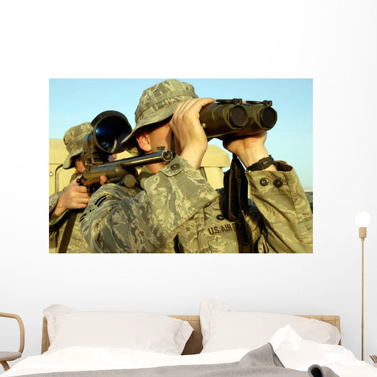 Soldiers Demonstrate Buddy Sniper Wall Decal