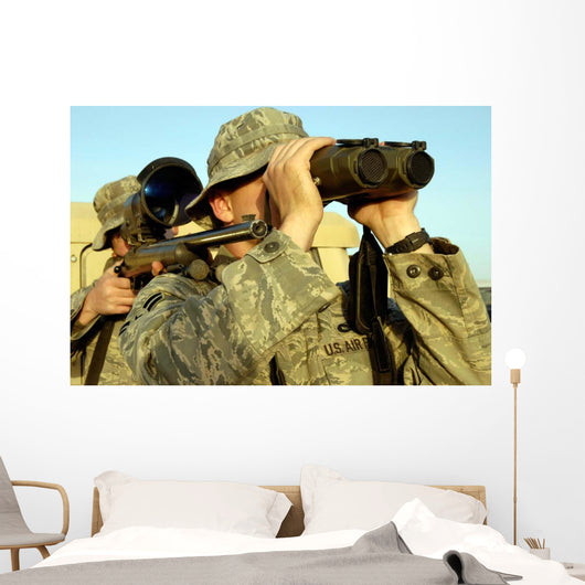 Soldiers Demonstrate Buddy Sniper Wall Decal