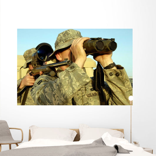 Soldiers Demonstrate Buddy Sniper Wall Decal