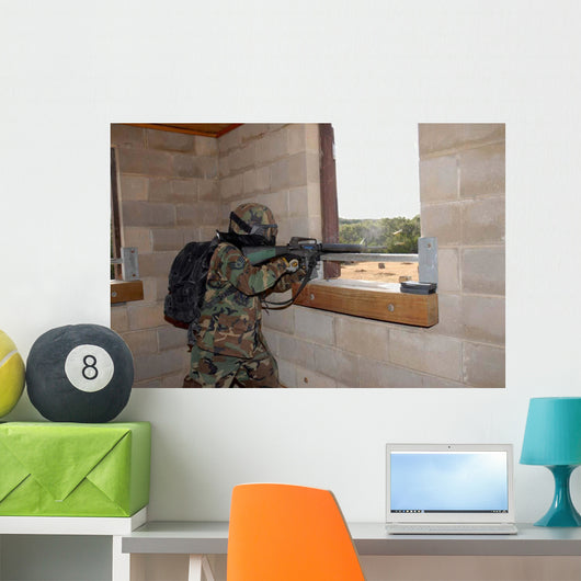 Soldier Acts as Opposition Wall Decal