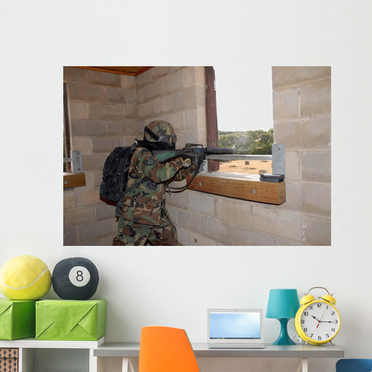 Soldier Acts as Opposition Wall Decal