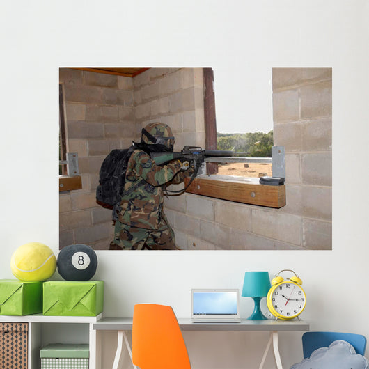 Soldier Acts as Opposition Wall Decal