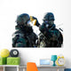 Soldiers Help Each Other Wall Decal