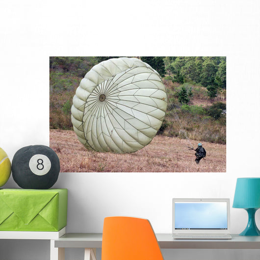 Wind Pushes Honduran Soldier's Wall Decal