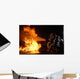 Firefighters Extinguish Simulated Battery Wall Decal