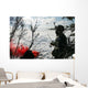 Soldier Uses Red Smoke Wall Decal