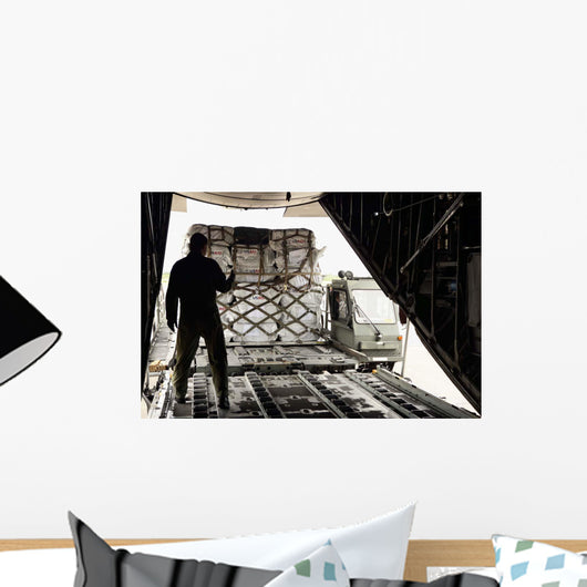 Supplies Are Loaded into Wall Decal