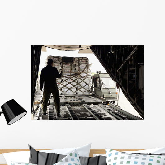 Supplies Are Loaded into Wall Decal