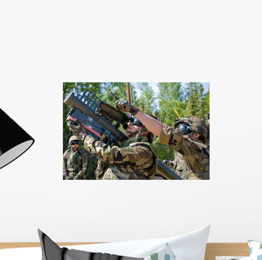 Soldier Operates Missile Launcher Wall Decal
