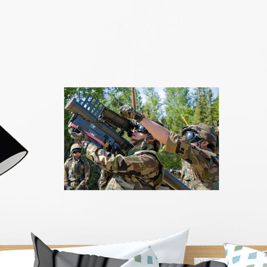 Soldier Operates Missile Launcher Wall Decal